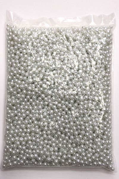 Hayalperest boncuk 6 Mm White Pearl Glass Bead