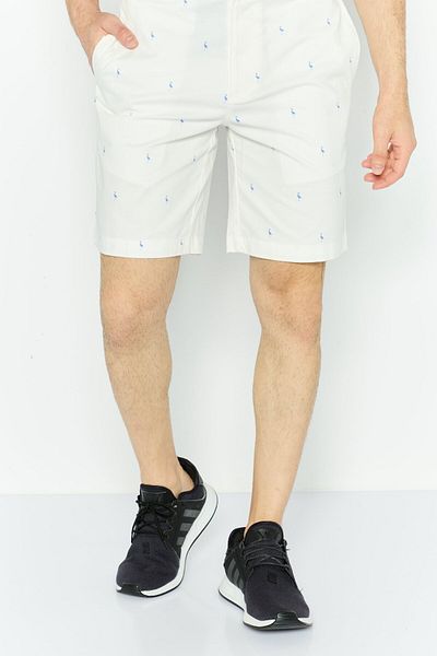 TailorByrd Men All Over Print Chino Shorts, White