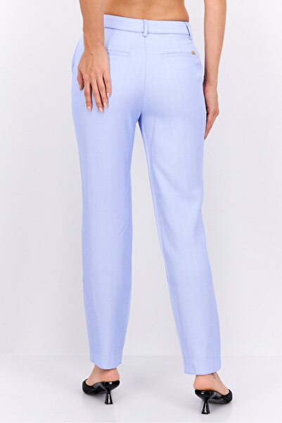 Scotch & Soda Women Regular Fit Textured Chino Pants, Blue