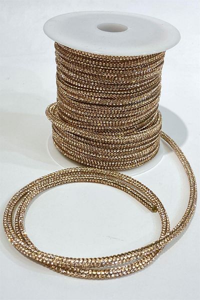 Hayalperest boncuk Rose Color Stoned Full Pipe Strip