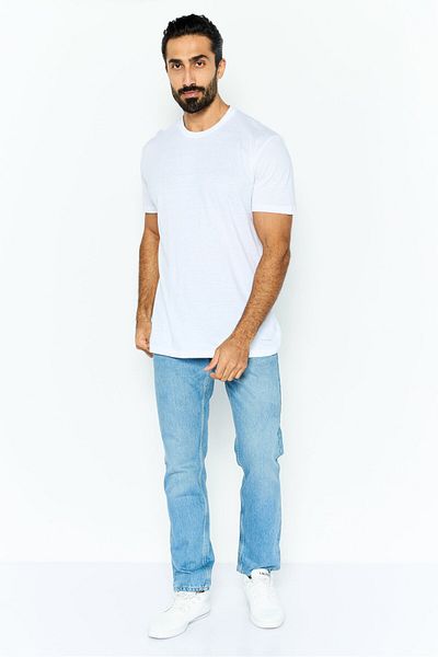 Kenneth Cole Men 3 Piece Crew Neck Short Sleeves Brand Logo T-shirt, White