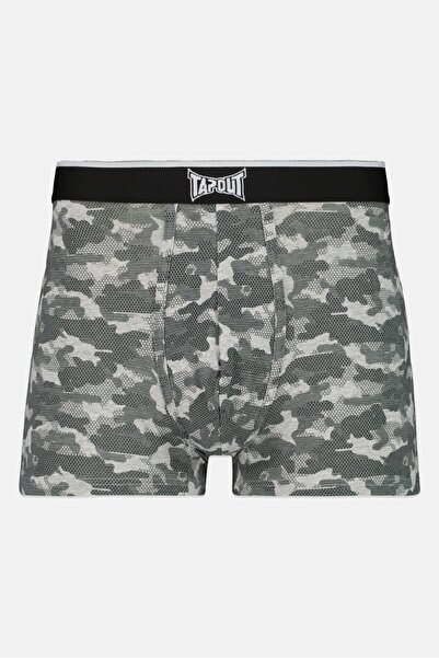 Tapout Men 3 Pcs Camouflage Print Boxer Brief, Black
