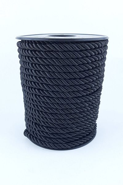 Hayalperest boncuk Μαύρο κορδόνι 6 mm 25 Mt