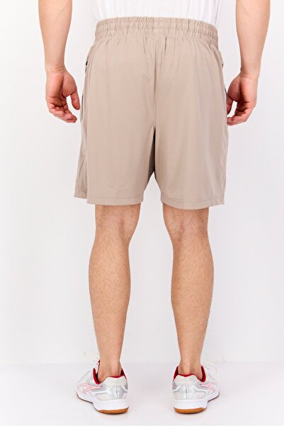 Legend Men Sportswear Fit Drawstring Training 7 Inseam Shorts, Light Tan