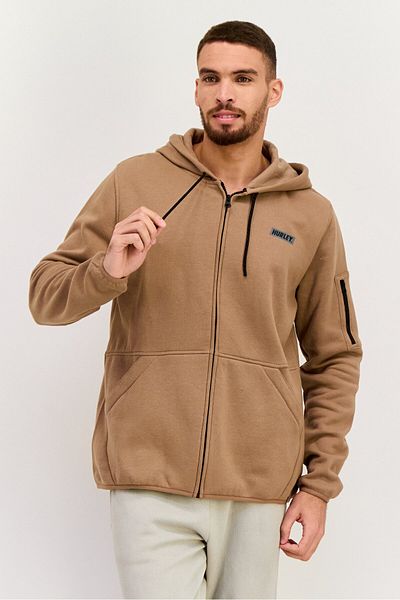 Hurley Men Sportswear Fit Long Sleeve Training Sweatshirt, Light Brown