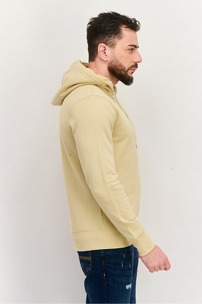 Esprit Men Brand Logo Long Sleeves Hoodies, Beige