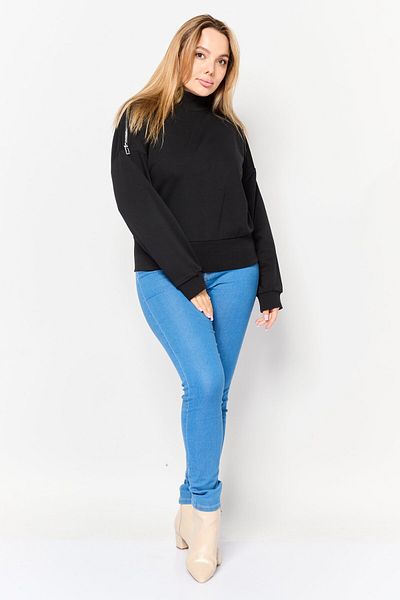 Hugo by Hugo Boss Women Crew Neck Long Sleeve Solid Sweatshirt, Black
