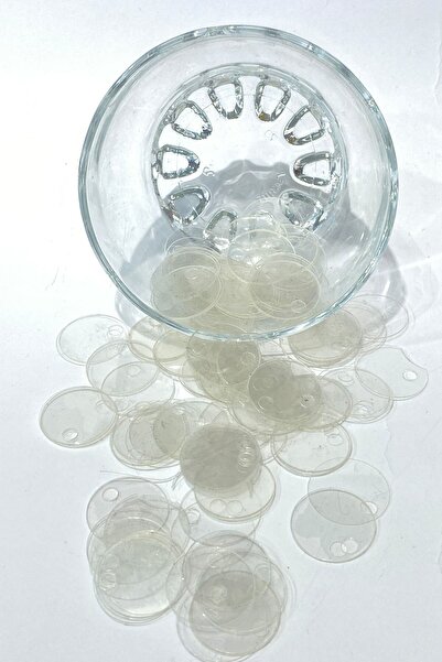 Hayalperest boncuk Şeffaf Renk Patik ve Çanta Pulu 20 mm