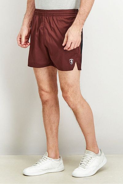 Scuderia Ferrari Men Sportswear Fit Training Ripstop Drawstring Shorts, Maroon