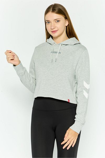 hummel Women Sportswear Fit Long Sleeve Training Hoodie, Grey