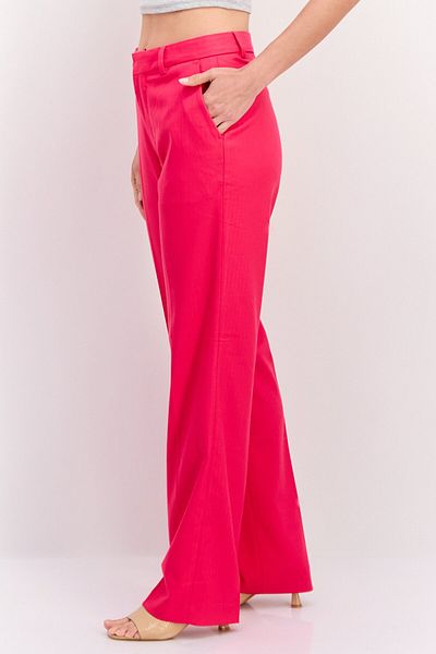 Scotch & Soda Women Regular Fit Solid Straight Leg Pants, Pink