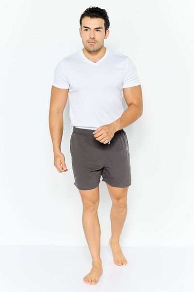Ellesse Men Brand Logo Board Short Swimwear, Dark Grey