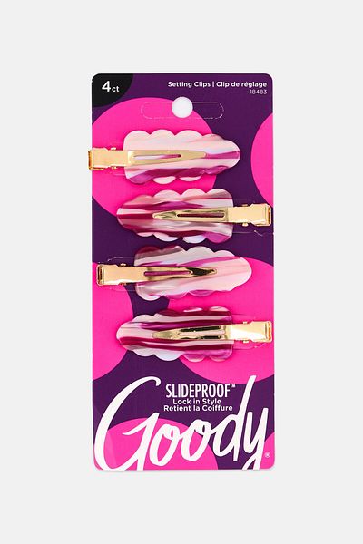Goody Kids Girl 4 Piece Textured Setting Clips, Gold Combo