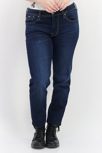 Pepe Jeans بنطلون جينز نسائي ضيق قابل للتمدد بخصر منخفض، أزرق داكن