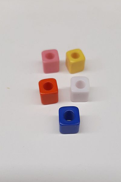 Hayalperest boncuk Colorful Plastic Square Cube Beads