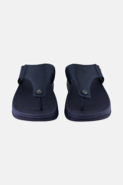 Fitflop Men Trakk Ii Toe-thongs Open Toe Velcro Closure Sandal, Navy Blue