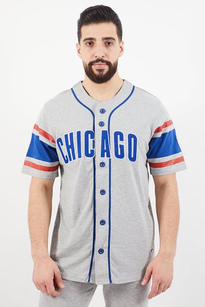 Fanatics Men Sportswear Fit Chicago Cubs Baseball Fan Jersey, Grey Combo