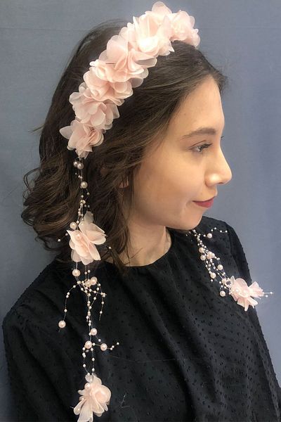 Hayalperest boncuk Salmon Laser Flower Crown