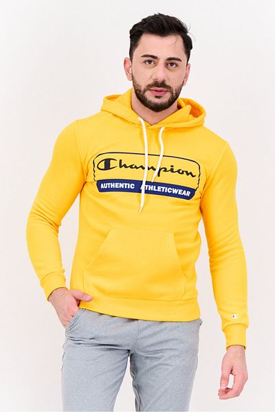 Champion Men Comfort Fit Long Sleeves Outdoor Sweatshirt, Yellow
