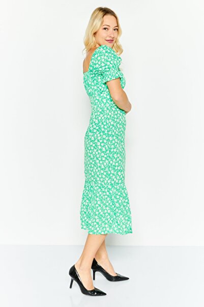 INFLUENCE Women Allover Print Midi Dress, Green