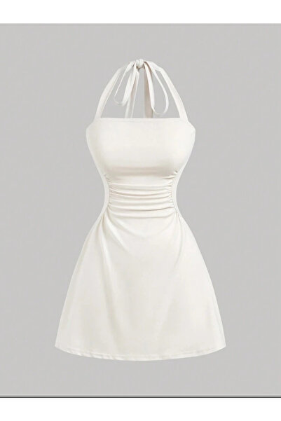 Dressco Naz - Boyundan Bağlamalı Mini Elbise