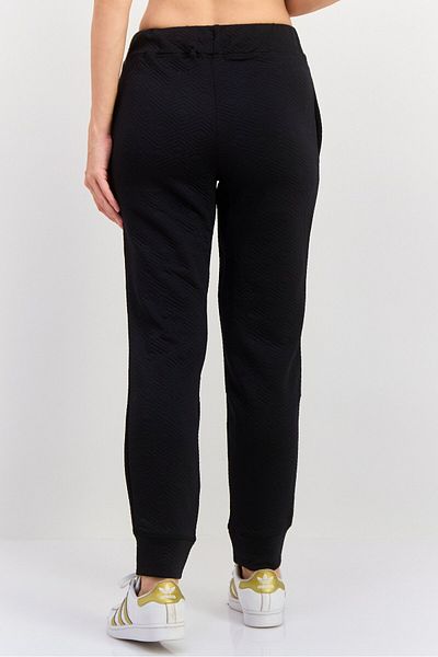 Nine West Women Sportswear Fit Textured Training Sweatpants, Black