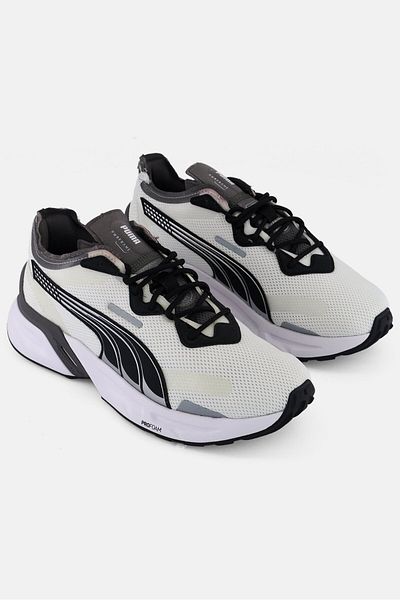 Puma Kids Boy Pwrframe Aerogram Lace Up Shoes, White Combo