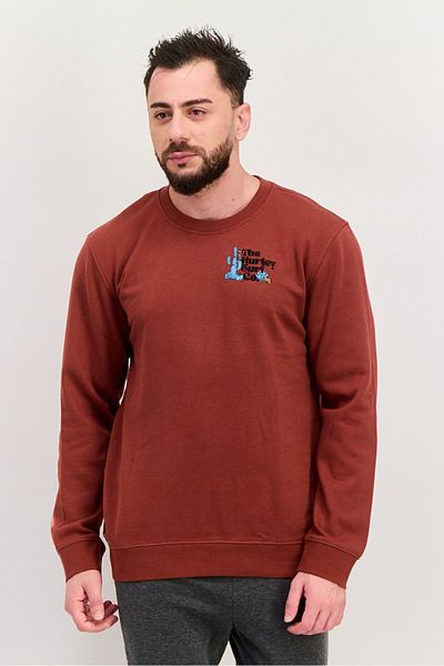 Hurley Men Sportswear Fit Long Sleeve Outdoor Sweatshirt, Rust