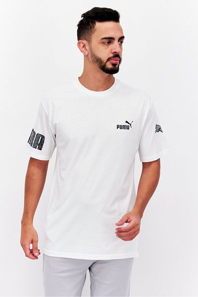 Puma Men Relaxed Fit Short Sleeve Outdoor T-Shirt, White