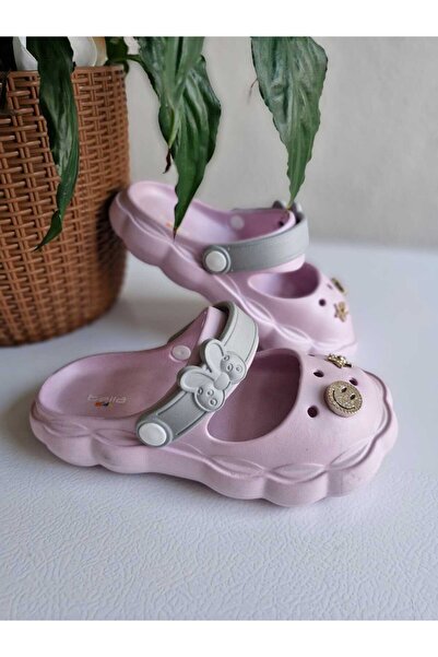 AkınalBella Female Child Pink Light Sole Slip-Resistant Indoor Slippers Sandals