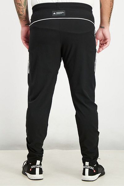 adidas Men Sportswear Fit Wind Breaker Training Pants, Black and White