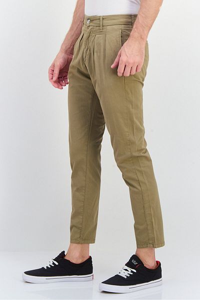 Sorbino Men Regular Fit Plain Chino Pants, Khaki