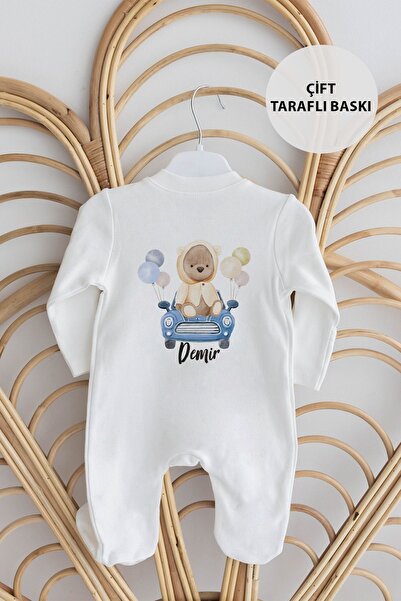 Lilabio %100 Organik Isme Özel Isimli 10lu Hastane Çıkışı Ayıcık