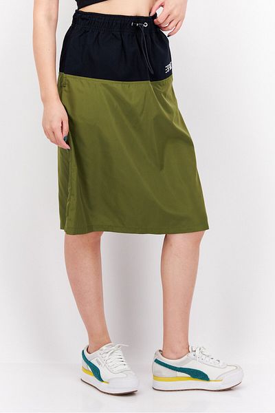Esprit Women Brand Logo Midi Skirt, Black