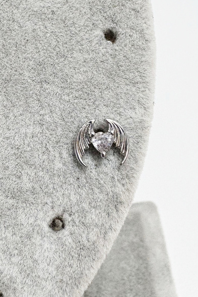 DM AKSESUAR Kıkırdak Helix Tragus Conch Flat Lobe Taşlı Melek Kanadı Piercing