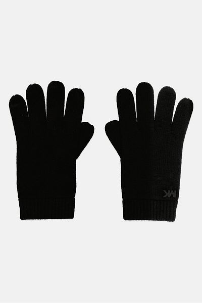 Michael Kors Men Brand Logo Knitted Gloves, Black