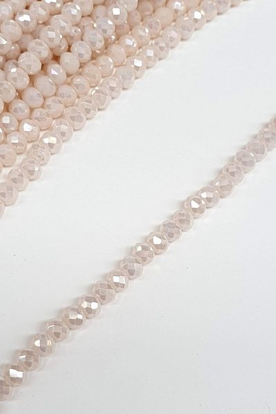 Hayalperest boncuk Matte Shiny Cream Crystal Beads 4 Mm
