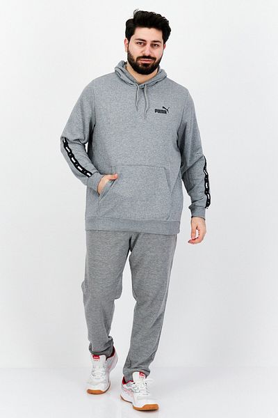 Puma Men Sport Fit Long Sleeve Training Hooded Sweatshirt, Grey