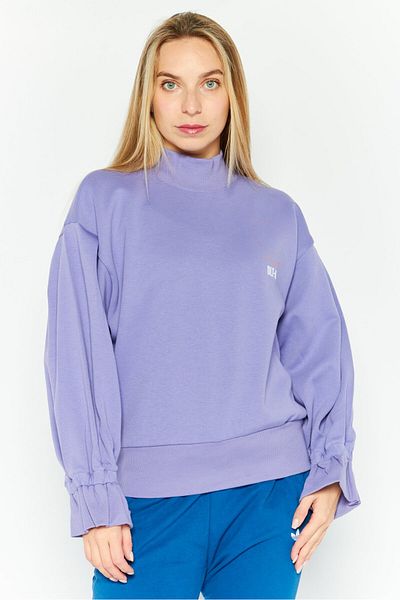 SKECHERS Women Sportswear Fit Long Sleeve Outdoor Sweatshirt, Purple