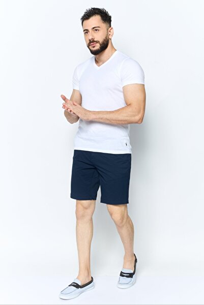 Vince Camuto Men Solid Chino Shorts, Navy