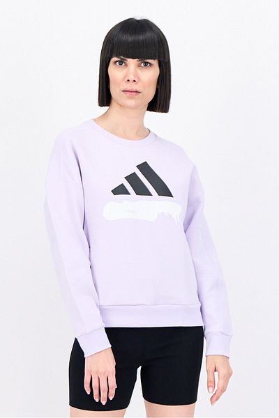adidas Women Sportswear Fit Long Sleeve Outdoor Sweatshirts, Light Purple