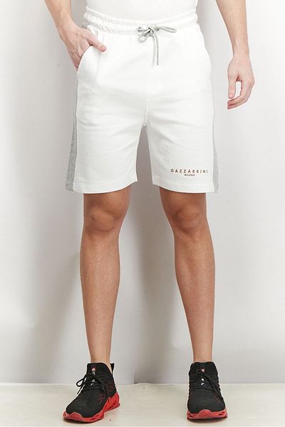 GAZZARRİNİ Men Drawstring Basic Shorts, White