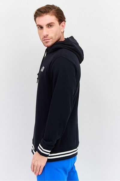 SKECHERS Men Sportswear Fit Long Sleeve Outdoor Hooded Sweatshirt, Black