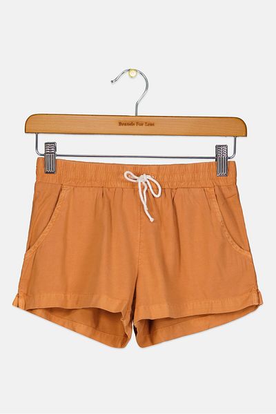 BİLLABONG Kids Girl Plain Drawstring Beach Shorts, Brown