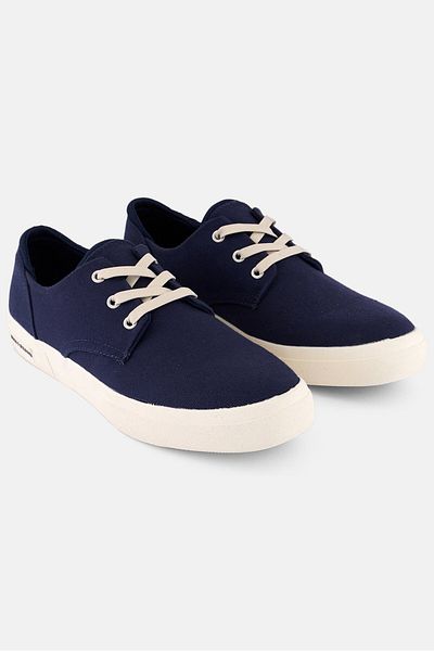 Sun Stone Men Kiva Medium Lace Up Casual Shoes, Navy Blue