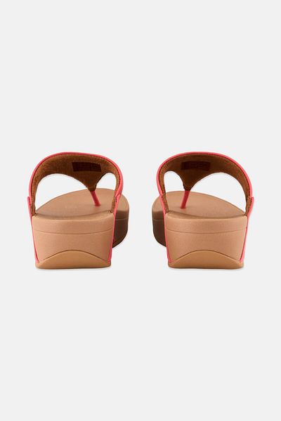 Fitflop Women Lulu Leather Toepost Slip On Slippers, Coral