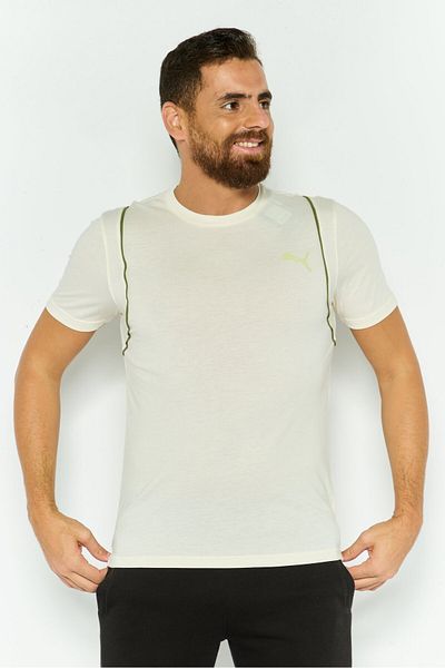 Puma Men Sportswear Fit Short Sleeves Outdoor T-shirt, Cream