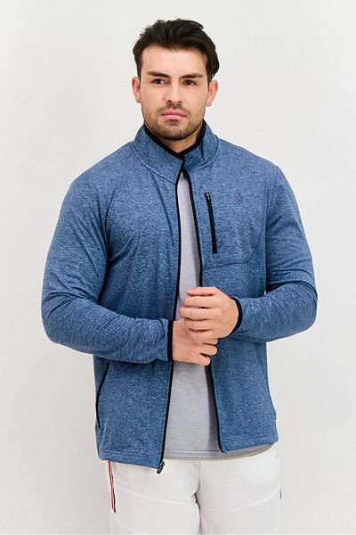 SKECHERS Men Sportswear Fit Long Sleeve Training Jacket, Blue Combo