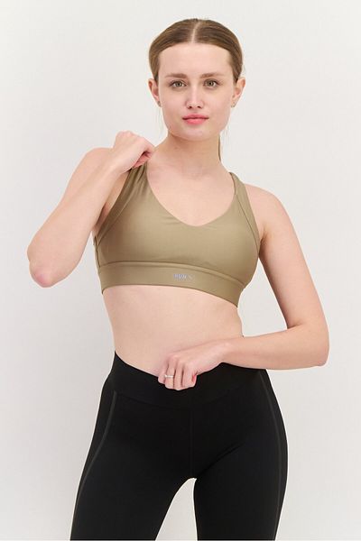 Puma Women Sportswear Fit Lightly Padded Training Sports Bra, Hazelnut