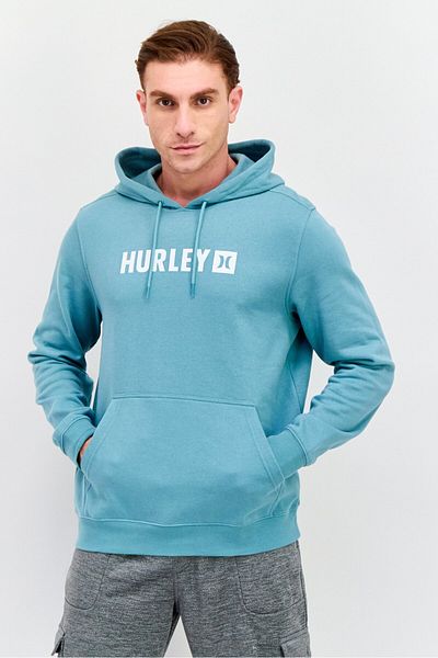 Hurley Men Brand Logo Hooded Sweatshirt, Sage Green